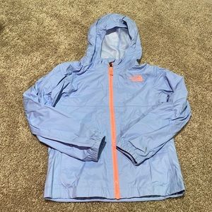 light purple and pink rain coat